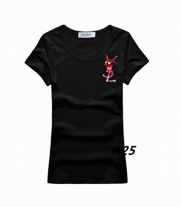 YSL short round collar T woman S-XL-029